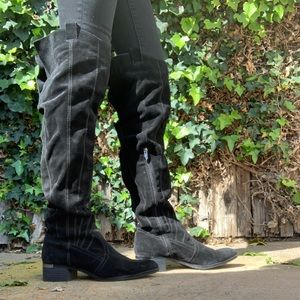 Fergie Black Over The Knee Boots